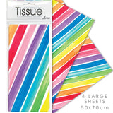 Deva Designs Rainbow Rock tissue paper 4 sheets, imported from the UK