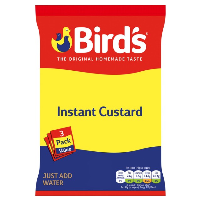 Bird's instant custard powder sachets 3x75g - British product