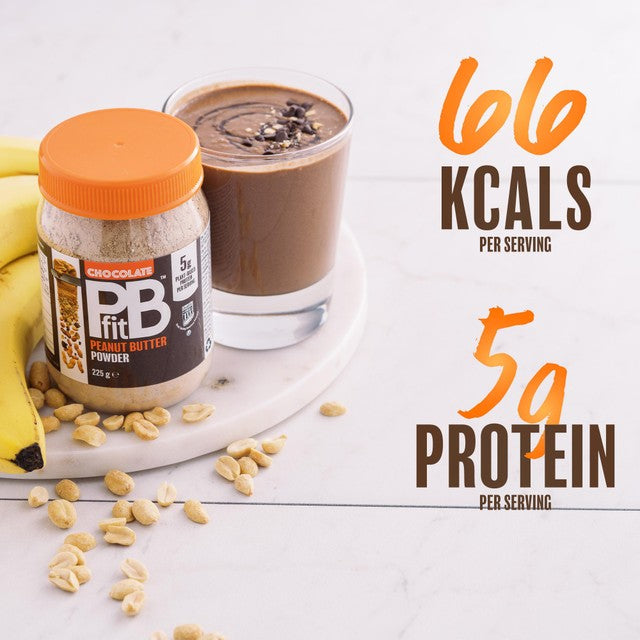 PBfit chocolate peanut butter powder 225g, imported from the UK