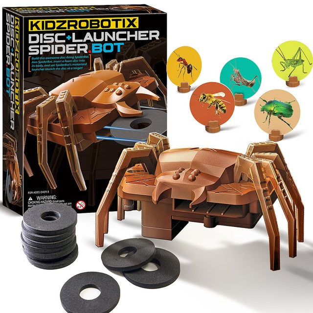 KidAntics KidzRobotix Disc Launcher SpiderBot Robotic Toy Kit, UK version