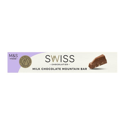 M&S Sveitsisk Melkesjokolade Fjellbar 100g