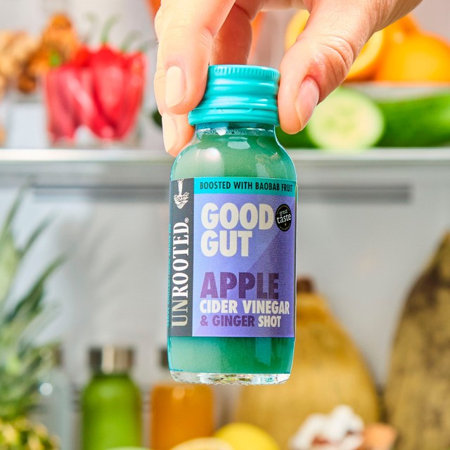 Unrooted apple cider vinegar ginger baobab health shot 60ml (British brand)