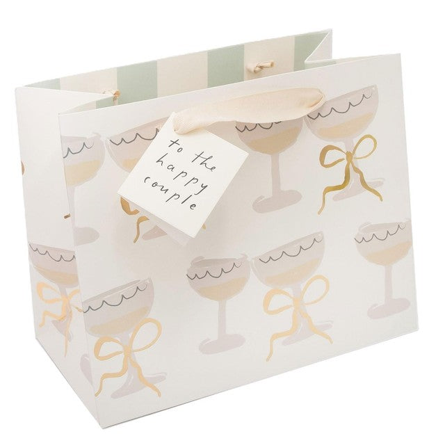 Caroline Gardner champagne flute wedding gift bag medium (British brand)