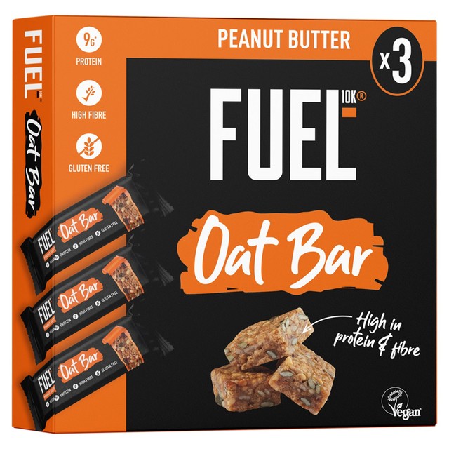 FUEL10K peanut butter protein cereal oat bars 3 x 45g - British product