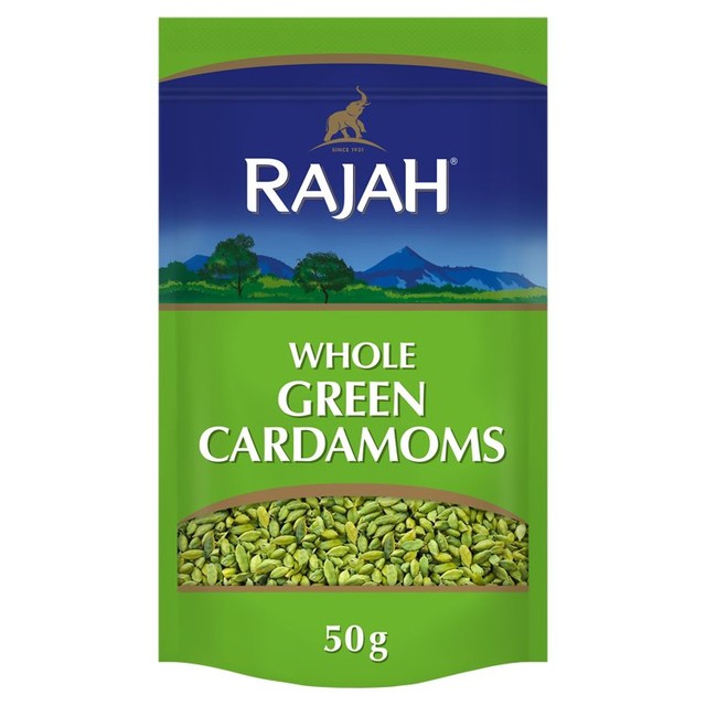 Rajah whole green cardamom spices 50g, imported from the UK