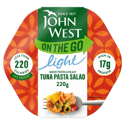 John West Middelhavs Pasta Salat med Tunfisk Klar til å spises Måltid 220g