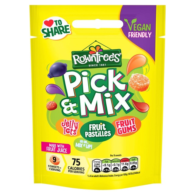 Rowntree's vegan friendly pick & mix sweets 150g, imported from the UK
