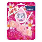 Harpic Active Fresh Pink Blossom toilet rim block, UK version