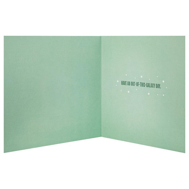M&S Star Wars Yoda X-Wing birthday card square - British product