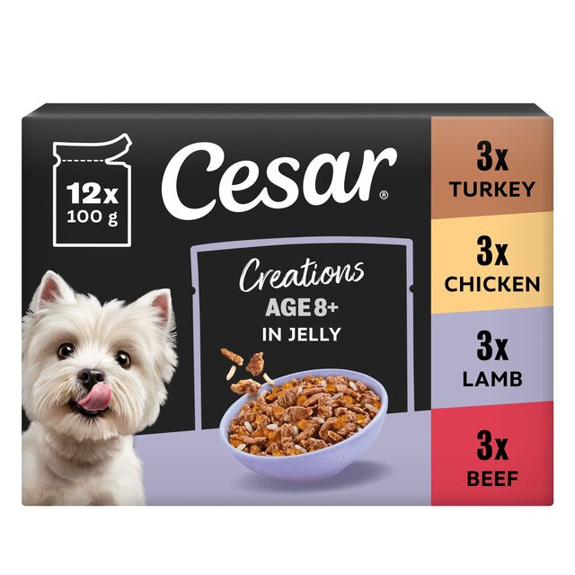 Cesar wet dog food pouches mixed selection 12x100g - British product