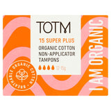 TOTM Organic Cotton Non-Applicator Tampons Super Plus 15 (British brand)