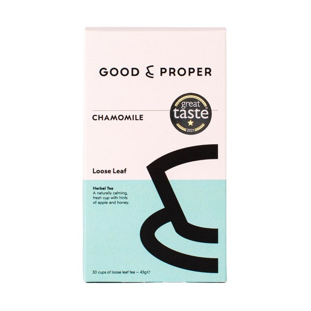 Good & Proper Tea Loose Leaf Chamomile Tea with Whole Flowers, 30 Count, UK version