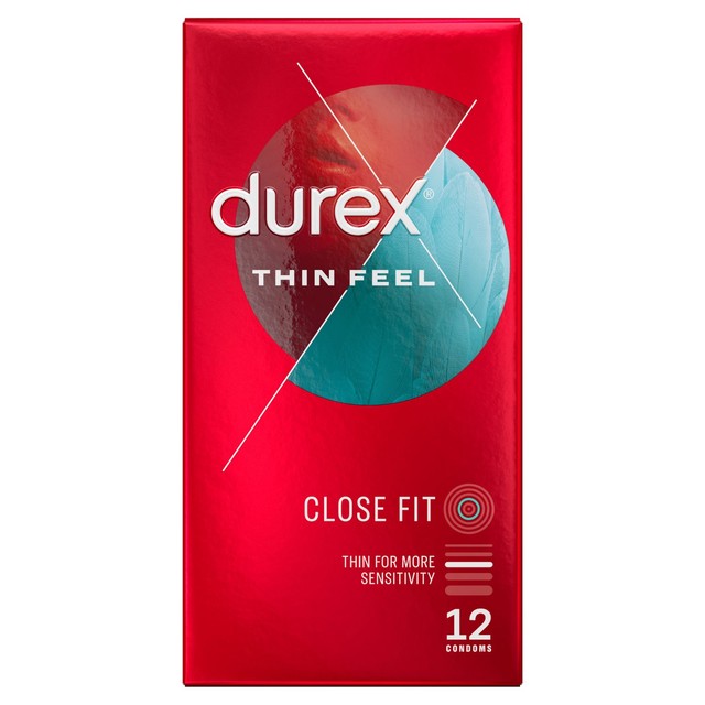 Durex Thin Feel Enhanced Sensitivity Close Fit Condoms 12 Pack - British product