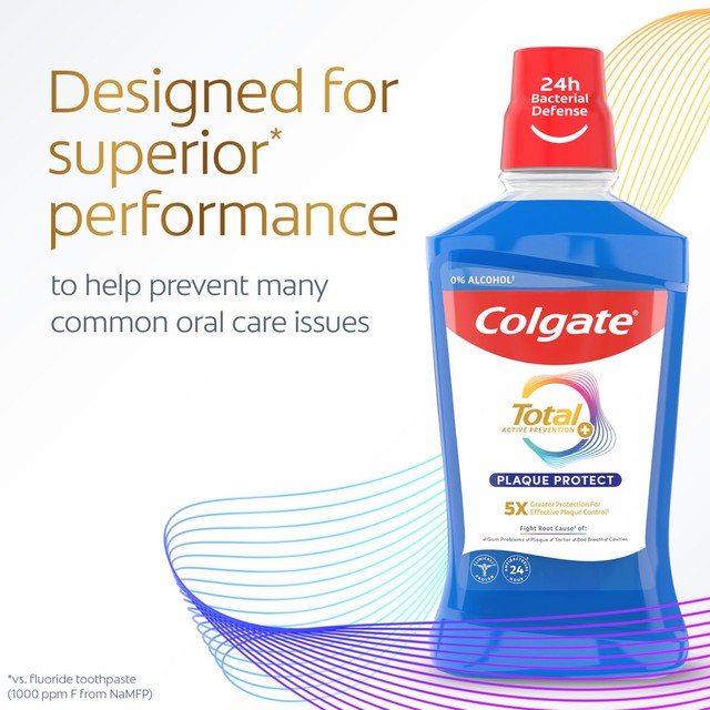 Colgate Peppermint Alcohol-Free Mouthwash 500ml - British product