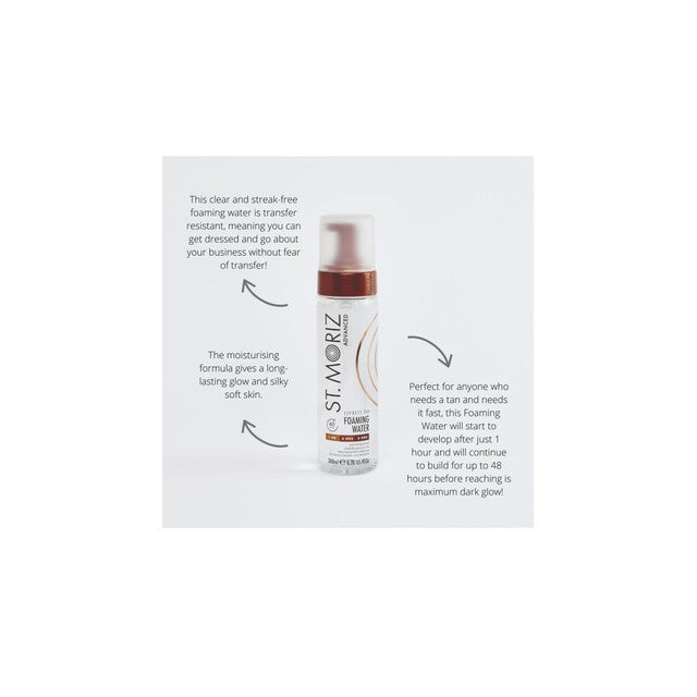 St Moriz Advanced Express Self Tan Foaming Water 200ml (British brand)