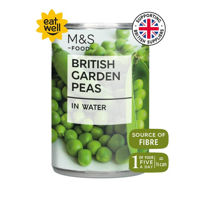 M&S garden peas in water 290g, imported from the UK