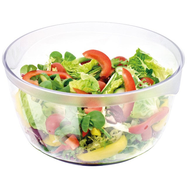 Judge salad spinner with strainer basket and clear bowl, UK version