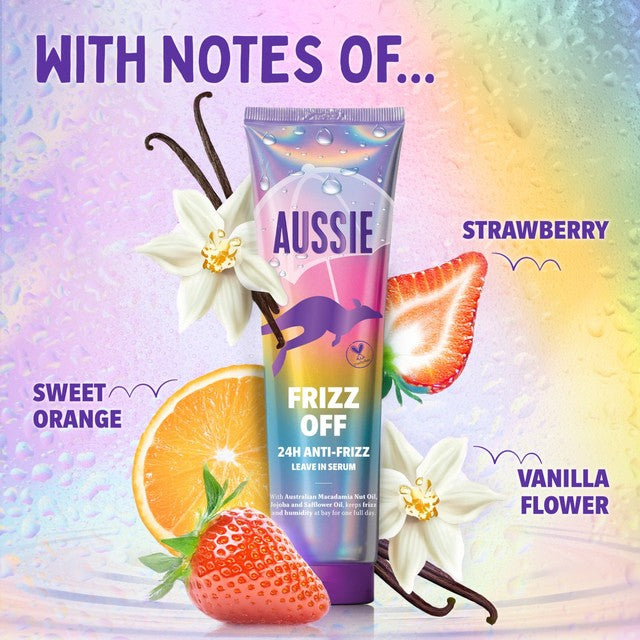 Aussie frizz off anti-frizz leave-in serum, imported from the UK