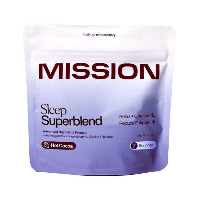 MISSION Sleep Superblend Hot Chocolate, imported from the UK