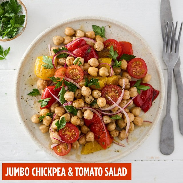 Merchant Gourmet jumbo chickpeas 240g, imported from the UK
