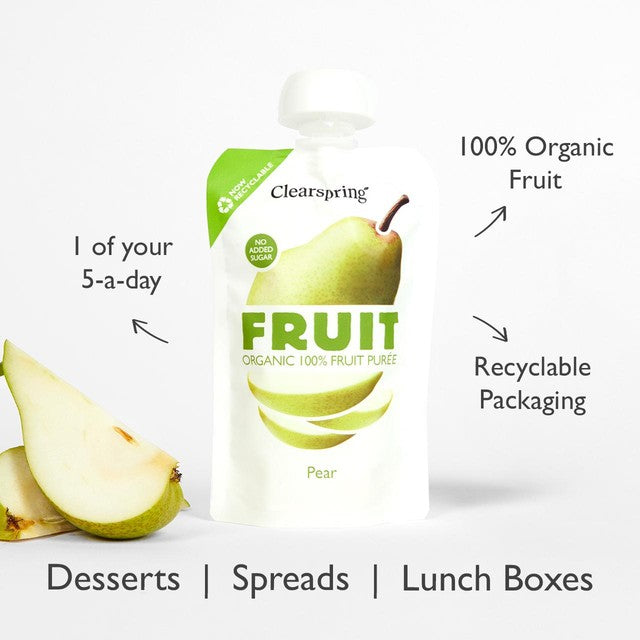 Clearspring organic pear puree pouch - British product