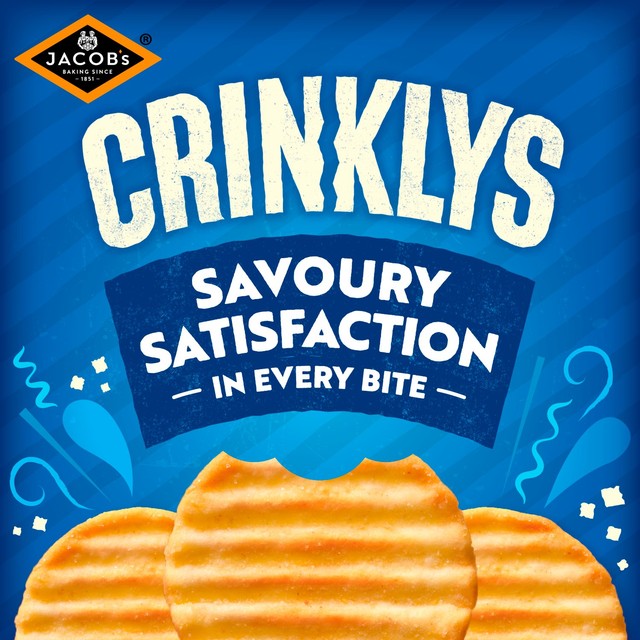Jacob's Crinklys salt and vinegar snack biscuits 150g, UK version