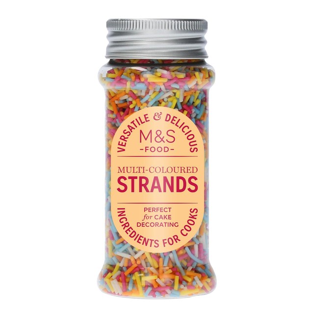 M&S Multi Coloured Strand Sprinkles 70g, imported from the UK