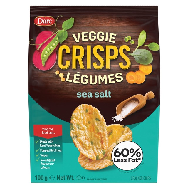Dare Veggie Crisps Sea Salt 100g (British brand)