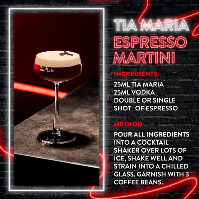 Tia Maria cold brew coffee liqueur, imported from the UK