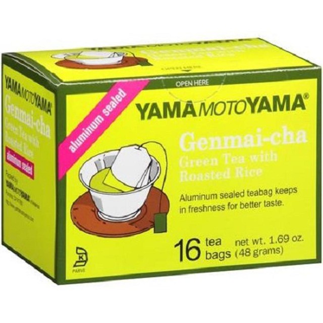 Yamamotoyama Genmai Cha green tea bags 16 per pack (British brand)