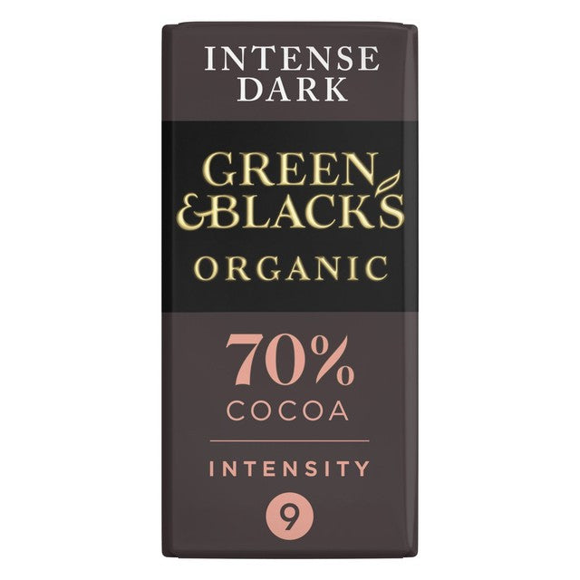 Green & Black's 70% organic dark chocolate bar 90g - British product