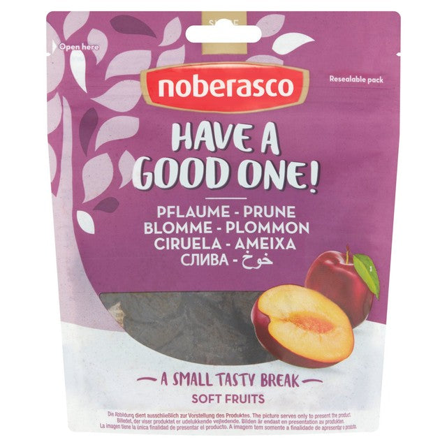 Noberasco soft pitted prunes 200g, imported from the UK