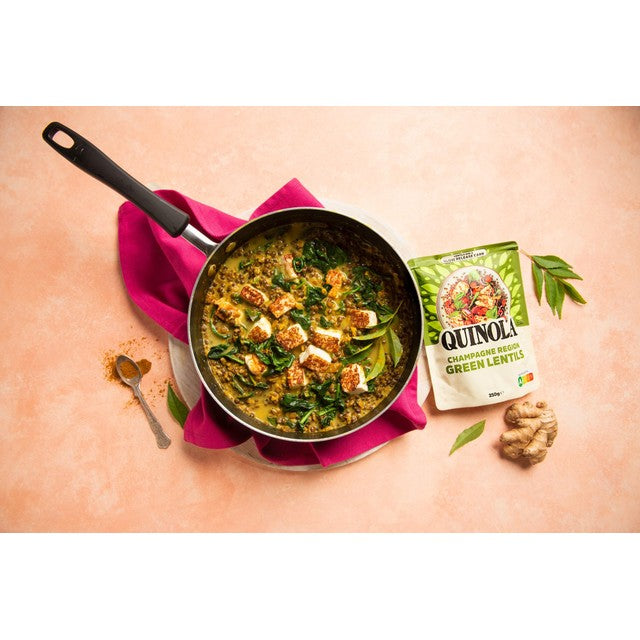 Quinola Champagne Region Green Lentils 250g, imported from the UK