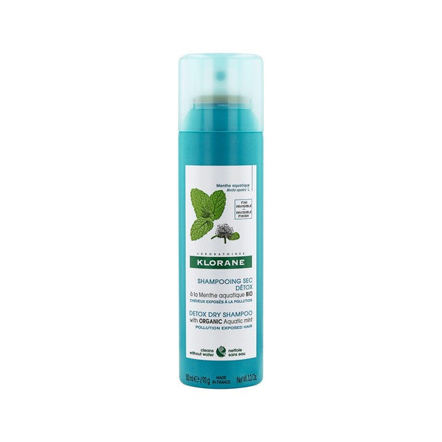 Klorane detox dry shampoo with organic aquatic mint 150ml, UK version