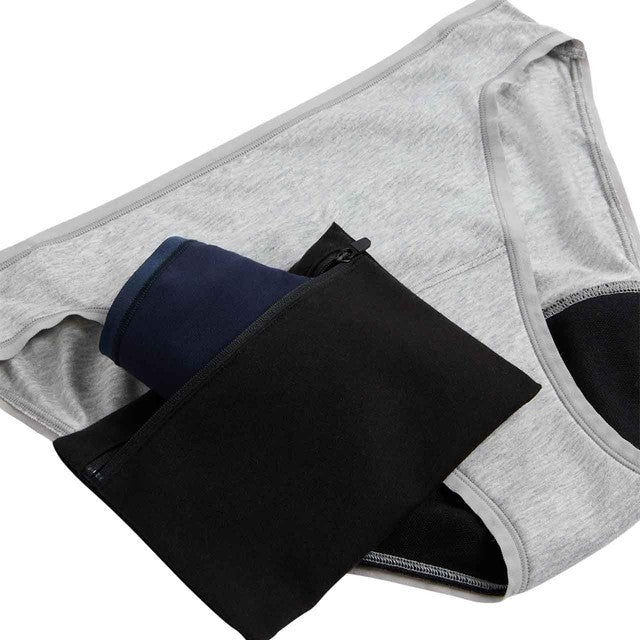M&S cotton rich period travel bags black mix, imported from the UK