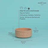 Mason Cash lettered dog bowl 13cm, imported from the UK