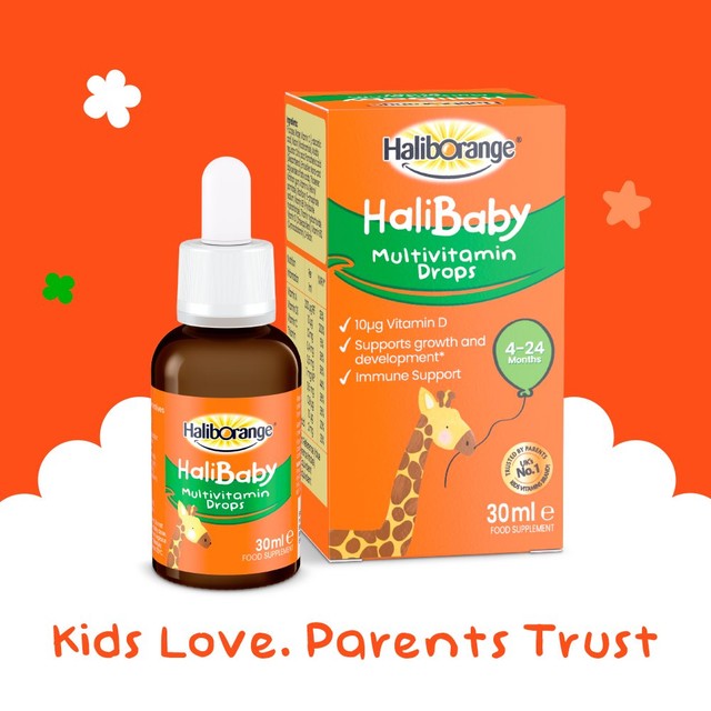 Haliborange Unflavoured Baby Multivitamin Drops, UK version