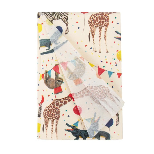 Talking Tables safari animal tissue paper 4 sheets 70cm x 50cm (British brand)