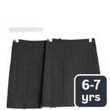M&S pleated school skirt 2-pack 6-7 years grey, imported from the UK