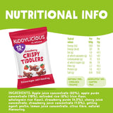 Kiddylicious Crispy Tiddlers snack Strawberry 4 pack, UK version