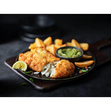 M&S beer battered cod fillets 380g, imported from the UK
