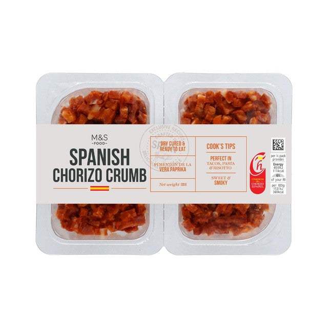 M&S Spanish Chorizo Crumb 2 x 60g, imported from the UK