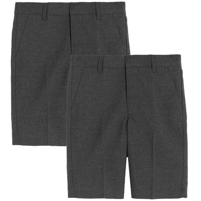 M&S M&S Gutt Slanke Skoleshorts 2 Pakke, 13-14 år, Grå - Kjøp online hos McGrocer