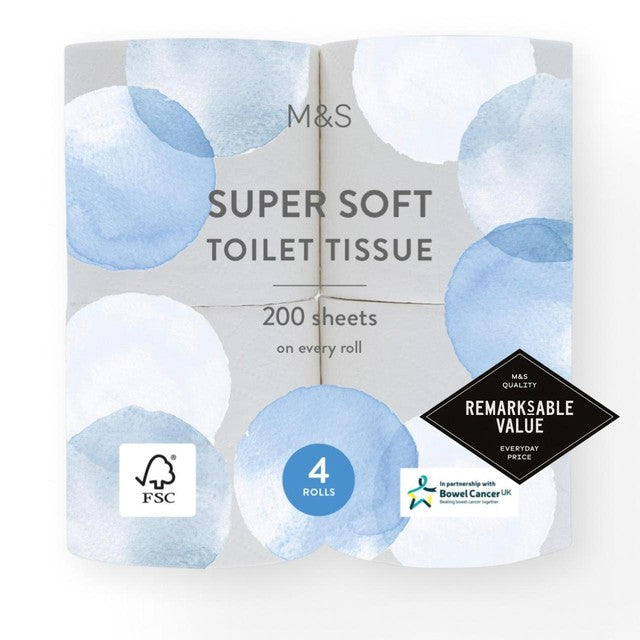 M&S Soft Toilet Tissue 4 rolls, imported from the UK