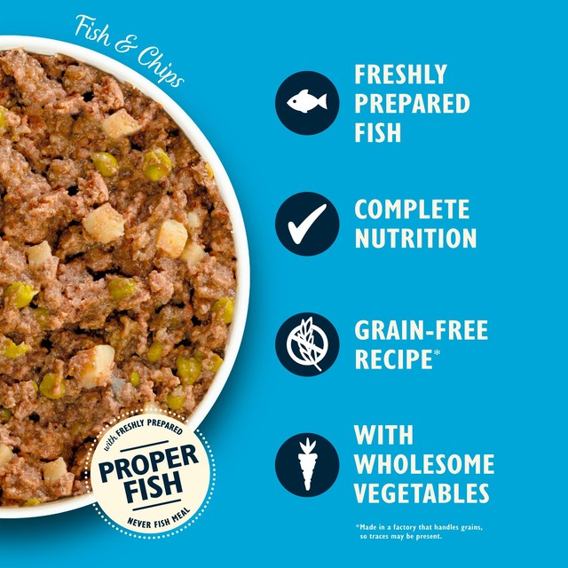 Lily's Kitchen Fish and Chips wet dog food (British brand)