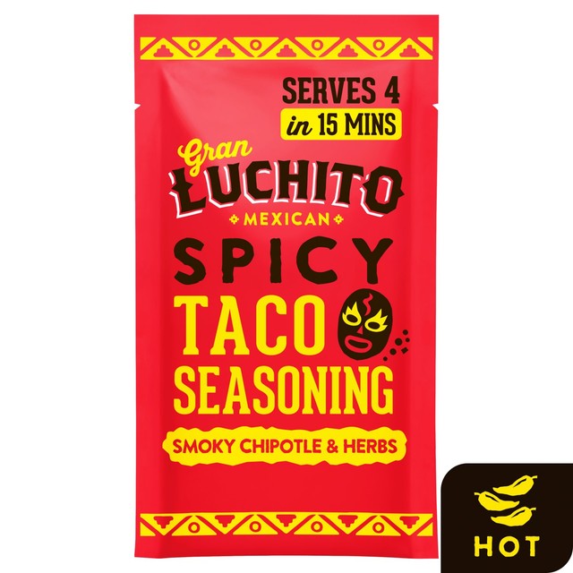 Gran Luchito chipotle herb taco seasoning 28g, UK version