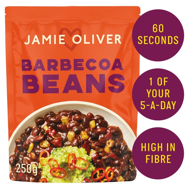 Jamie Oliver Barbecoa Beans smoky chilli bean side, imported from the UK