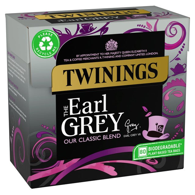 Twinings Earl Grey tea 80 tea bags - British product