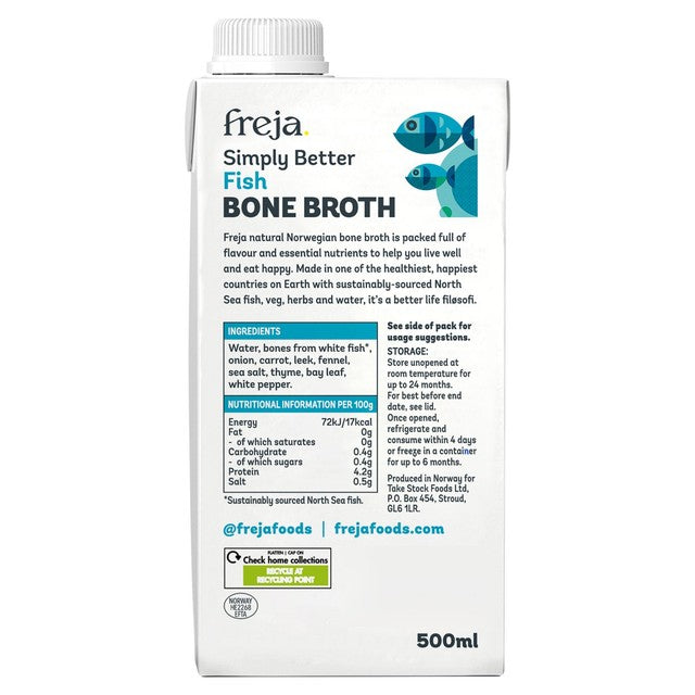Freja Classic Fish Sipping Bone Broth 500ml - British product