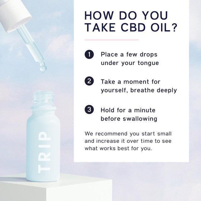 Trip Wild Mint CBD oil bottle, 15ml (British brand)